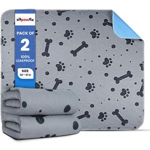 Reusable Pee Pads for Dogs - 2 Pack Large 36"x41" Washable Puppy Pads, Waterproof Dog Pee Mats with High Absorbency & Anti-Slip Bottom for Pet Training