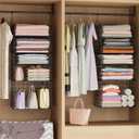 X-cosrack Closet Hanging Organizer Shelves - 5 Tier Wardrobe Organizers and Storage Bin, Hanging Organizer Shelves, Clothes Shelf with Adjustable Dividers for Bedroom Closet Sweater Shoes Handbag