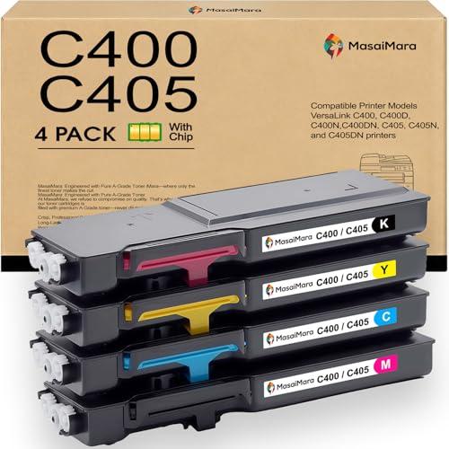MasaiMara Extra High Capacity C400 C405 106R03524 106R03526 106R03525 106R03527 Compatible Toner Cartridges Replacement for Xerox Versalink C400 C400D C400N C400DN C405 C405N C405DN (4-Pack)