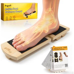 Balance Board for Ankle Strengthening & Physical Therapy - Adjustable Single Leg Board for Recovery from Sprains, Plantar Fasciitis | Stability Trainer with Video Guide and Carry Bag
