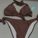 Women's Bikini Sets Bathing Suits Two Piece Swimsuits Sexy Triangle Halter Bikinis Top, Size -L