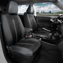 Motor Trend Gray Cloth Car Seat Covers for Front Seats Premium Automotive Bucket Seat Covers, Made for Vehicles with Removable Headrests, Interior Covers for Car Truck Van SUV Seat Protector