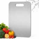 304 Food Grade Stainless Steel Cutting Board for Kitchen,Double Sided Metal Chopping Board,Dishwasher Safe Cutting Board for Meat,Vegetables&fruit,Odor free（13.4“×9.1”）