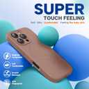 Miracase Magnetic for iPhone 16 Pro Case, [Soft Anti-Scratch Microfiber Lining], Compatible with MagSafe, Liquid Silicone Case Shockproof Drop Protection Phone Case for 16 Pro,Chocolate