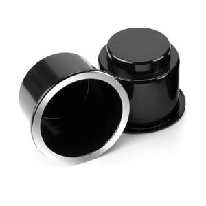 JoyTutus Cup Holder Insert 2pcs for RV Boat Car Couch Golf Cart, Elegant Chrome, Large Plastic Universal Drop in Cup Holder for Pontoon Table Sofa