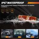 Front Side Marker Lights Housing Compatible with ACCENT 2000-2006, [DOT] [IP67 Waterproof] Turn Signal Marker Light Cover [No Bulbs], 2 PCS, Sleek Amber Lens
