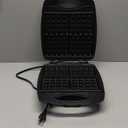 Hamilton Beach Non-Stick Belgian Waffle Maker with Indicator Lights, Makes 4 4" x 5" Mini Waffles, Hashbrowns or Keto Chaffles at Once, Compact Design for Easy Storage, Black & Stainless Steel (26020)