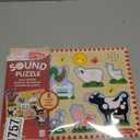 Melissa & Doug Farm Animals Sound Puzzle - Wooden Peg Puzzle with Sound Effects (8 pcs)