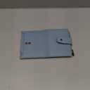 Small Wallet Women RFID Blocking Soft Leather Bifold Compact Card Holder Wallet for Women with Zipper Coin Pocket 4 ID Window (Blue)