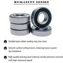 2 x 20 PCS 6001-2RS Deep Groove Ball Bearings - Lubricated Bearing Steel Sealed Ball Bearing - 12x28x8 mm Bearings with Rubber Seal & High RPM Support, Stable Performance and Cost Effective (20)