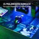 Glass Mouse Pad Micro Etched Surface and Whole Silicone Base,Improved Precision and Speed,Durable, Easy to Clean, Suitable for Gaming and Office Use (Keep Watch-16 * 12'')