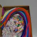 INSCRAFT 1200PCS Bracelet Making Kit, 24 Colors Pony Rainbow Kandi Beads, Friendship Bracelet Kit with Elastic Strings for Jewelry Making, Craft Gifts for Girls Adults