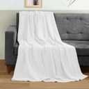 Utopia Bedding White 100% Cotton Waffle Blanket 300 GSM [Throw - 60x50 Inch] Soft Lightweight Breathable Bed Blanket for All Season