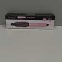 Farery Mini Thermal Brush 3 Temperature Adjustable, 3/4 Inch Travel Curling Iron for Short Hair, Heated Round Brush for Touch ups and Small Curls, Travel Size Curling Wand, Dual Voltage, Pink