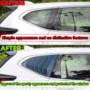 MUTUSAISI Rear Side Window Louvers for Honda CR-V 2017-2022 Accessories | CRV Air Vent Scoop Louver, Carbon Fiber Style, Tape Install, Sporty Upgrade, UV & Fade Resistant, Crack-Resistant ABS