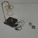 Candle Warmer Lamp, Wax Warmer Candle Lamp Timer & Dimmer 7-Levels, Compatible Most Jar Candles, Top Melting, Cystal Candle Heater Lamp for Scented Wax, Elegant Home Decoration, Black