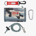 Rough Enough Kids Wallet for Boys Teen with Neck Lanyard Keychain Blue Camo Canvas