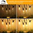 Brightever LED Outdoor String Lights 100FT Patio Lights with 52 Shatterproof ST38 Vintage Edison Bulbs, Outside Hanging Light Waterproof for Porch, Deck, Garden, Backyard, Balcony, 2700K Dimmable