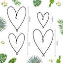 Pangda 4 Pieces Metal Heart Wall Art Decor Love Heart Wall Sign Ornaments for Bedroom Living Room Decoration(Black)