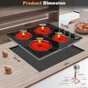 Cooksir Electric Cooktop 24 Inch 4 Burner 220V 6000W Knob Control
