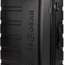 SwissGear Signature Bagage rigide extensible avec roues pivotantes et serrure TSA, noir/noir, grand format pour enregistrement 27 pouces (68,6 cm)