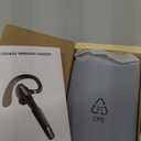 Bluetooth Headset, Wireless Bluetooth Earpiece V5.0 Hands-Free Earphones with Built-in Mic for Driving/Business/Office, Compatible with iPhone and Android (Black)