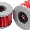 MOTOKU Pack of 2 Oil Filter for Honda Rancher 400 Foreman Rubicon 500 Rincon 650 680 TRX680 400 500 650 ATV
