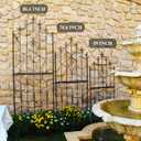 Garden Trellis for Climbing Plants 70.8" H x 25.6" W Metal Premium Quality Material Rust-Resistant Climbing Frame Stylish Garden Addition Outdoor Roses Vine Ivy Clematis Trellises Black