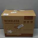 Record Player with Speakers Vintage Belt-Driven Turntable Bluetooth 3 Speed 3 Size Wireless Playback AUX-in RCA Out Headphone LP Vinyl Players Auto Stop Fashion White