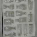 29Pcs Bud Vases Set Small Vintage Glass Bottles Clear Bud Vases in Bulk Multiple Shape Cute Glass Vases for Rustic Wedding Centerpieces Table Decorations and Home Decor(Clear)