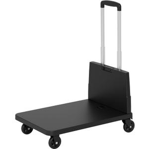 Folding Trolley for Moving, 330 lbs Heavy Duty Luggage,4 Wheel Foldable,Expandable Platform with Bungee Cord, Portable Moving Utility Carts Cart Utility Carts Trolley Cart, (Black, L)
