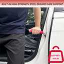 3 x Car Door Handle for Elderly Car Handle Assist for Easy Sit to Stand Assistance Auto Grab Bar Cane Support Aid Portable Assistive Device for Seniors and Handicap - Best Gifts for Elderly (Red-1)