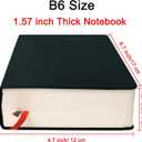 SAYEEC Thick Lined Journal Notebook 720 Pages Leather Journals for Writing B6 Soft Cover College Ruled Notebook 360 Sheets Lined Paper Memo Book Personal Daily Diary Gift for Men Work Note Taking