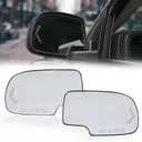 CHEDA Left And Right Side Non-Dimming Power Heated Mirror Glass w/LED Turn Signal Replacement For Cadillac Escalade Chevy Avalanche Silverado Suburban Tahoe GMC Sierra Yukon 2003-2006