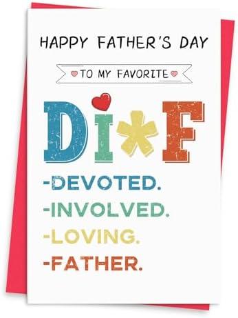 xiangqiankan Funny Father's Day Card for Husband Boyfriend, Humor Fathers Day Card Gifts from Wife Girlfriend, Perfect Gifts for Him, Premium Quality, Blank Inside, 5 x 8 inches Pack Of 3