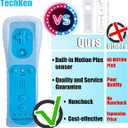 TechKen Motion Plus Wii Controllers 2Packs with Nunchucks, Wii Remote Controllers Compatible for wii and Wii U with Built in Motion Plus