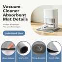 Universal Vacuum Cleaner Mat, Antislip Vacuum Cleaner Absorbent Mat, Rubber Robot Vacuum Cleaner Floor Protector for Sweeping Robots, Sweepers, 17.7x17.7in