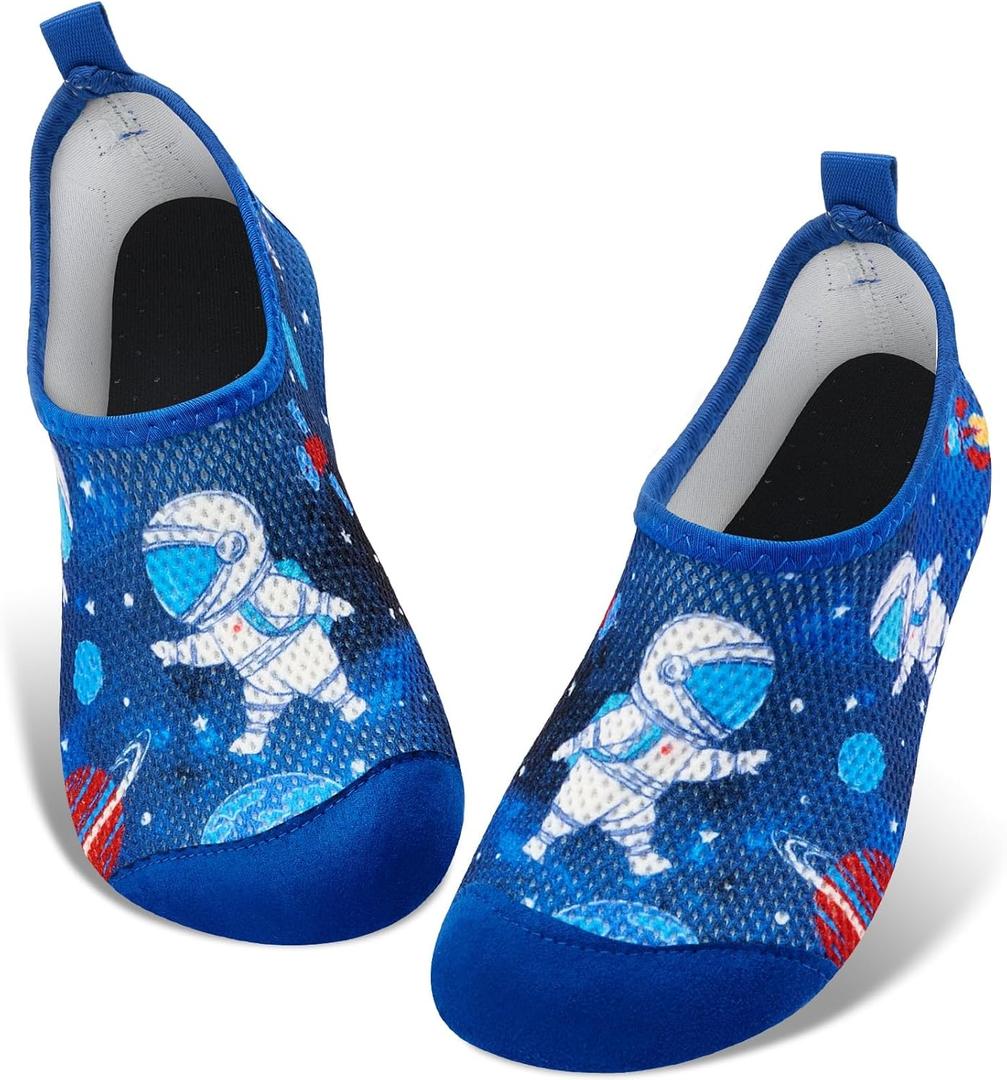 Water Shoes for Kids Beach Shoes Quick Dry Boys Swim Shoes Lightweight Soft Mesh Toddler Aqua Shoes for Pool sea Surf Diving