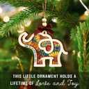 2 x Friendship Elephant Christmas Ornament 2025 - Elephant Gifts, Thank You Friendship Gifts for Women, Sisterhood, BFFs, Bestfriend - Wooden Best Friend Ornament for Christmas Tree