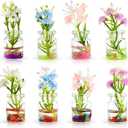 Zkptops 8Pcs Car Dashboard Decorations for Women Girls Cute Interior Car Accessories with Mini Flowers Vase Shells Conch Aesthetic Kawaii Rearview Mirror Ornament Funny Interior Decor for Gifts