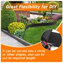 Corrugated Garden Edging,12"20Ft Galvanized Steel Landscape Edging & Lawn Edging Border,Metal Garden Border for Flower Beds,Garden,Lawn,Raised Beds & Tree Surrounds(Black)