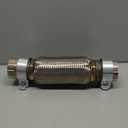 Exhaust Flex Pipe Universal Type 100% Stainless Steel For Heavy Duty and Cars (1 PC, 2.25X8X12 Clamps)