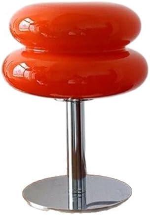 Mushroom Lamp for Bedroom, Mid Century Modern Lamp for Nightstand, Dimmable Retro Egg Tart Bedside Small Lamps, Unique Home Mushroom Decor Aesthetic Cute Table Lamps for Living Room (red)