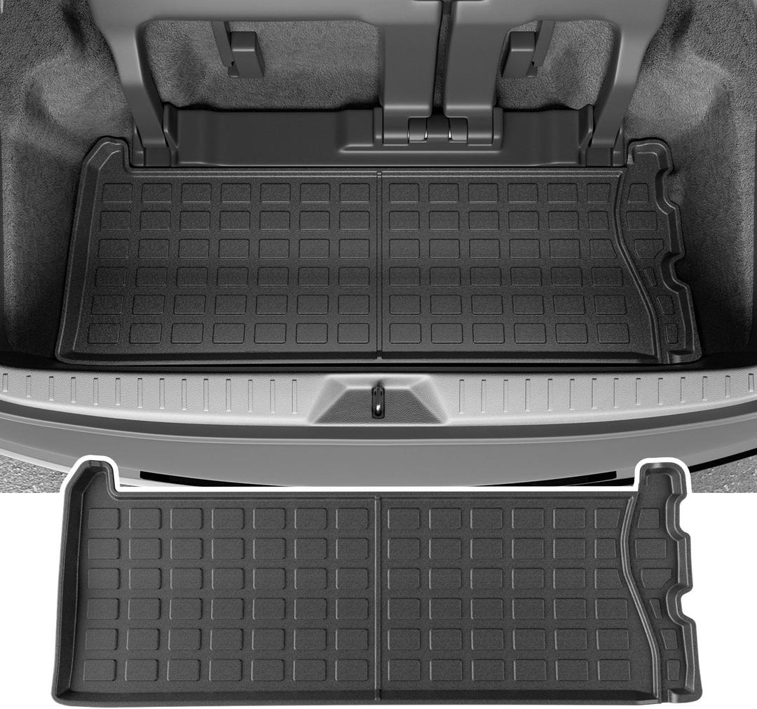Powoq 7&8 Seats Cargo Mat Trunk Mat Compatible with 2021-2026 Toyota Sienna Cargo Liner TPE All Weather Protection, Easy Clean Replacement for 2021-2026 Toyota Sienna Accessories (Trunk Mat)