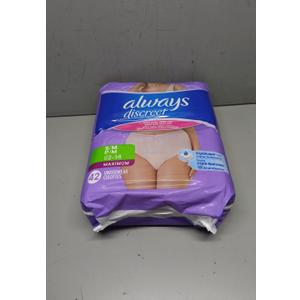 Always Discreet Adult Diapers for Women, Incontinence Underwear, Postpartum Essentials, Disposable Briefs, Max Absorbency, Bladder Leak Protection, S/M, 40ct