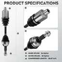NEW Front Right CV Axle Shaft Assembly fits for Chevrolet Malibu 2008-2012 2.4L, for Pontiac G6 09-10 & Saturn Aura 09 2.4L Gas, w/6-Speed Automatic Trans Only, NOT for Hybrid trims, Passenger Side