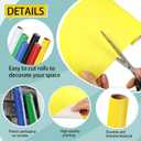 Skyygemm 6 Rolls Bulletin Board Paper Fade Resistant Colored Bulletin Board Paper Roll Bulk for Art Decor Drawing Craft Painting(4 x 12 ft,Rainbow)