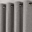 Blackout Linen Textured Curtains, 63 Inches Long, Set of 2 Panels Grommet Top for Living Room,W 52xL 63 Inch, Beige Grey (52"W x 63"L (Pack of 2), Light Grey)