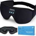 Sleep Headphones, Bluetooth 5.0 Wireless 3D Eye Mask, Lightimetunnel Washable Sleeping Headphones for Side Sleepers With Adjustable Ultra Thin Stereo Speakers Microphone Hands Free for Insomnia Travel