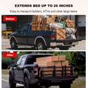 Truck Bed Extender, Bilateral Retractable Tailgate Extender, Aluminum Adjustable Size 52"-62.6"L x 23"-26.7"W x 18"H, Fits Chevy Silverado & GMC Sierra, Ford F-Series, Dodge Ram, Tundra, Nissan Titan